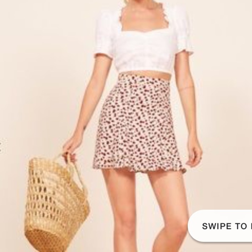 Reformation Sunny Skirt in Amber (2)